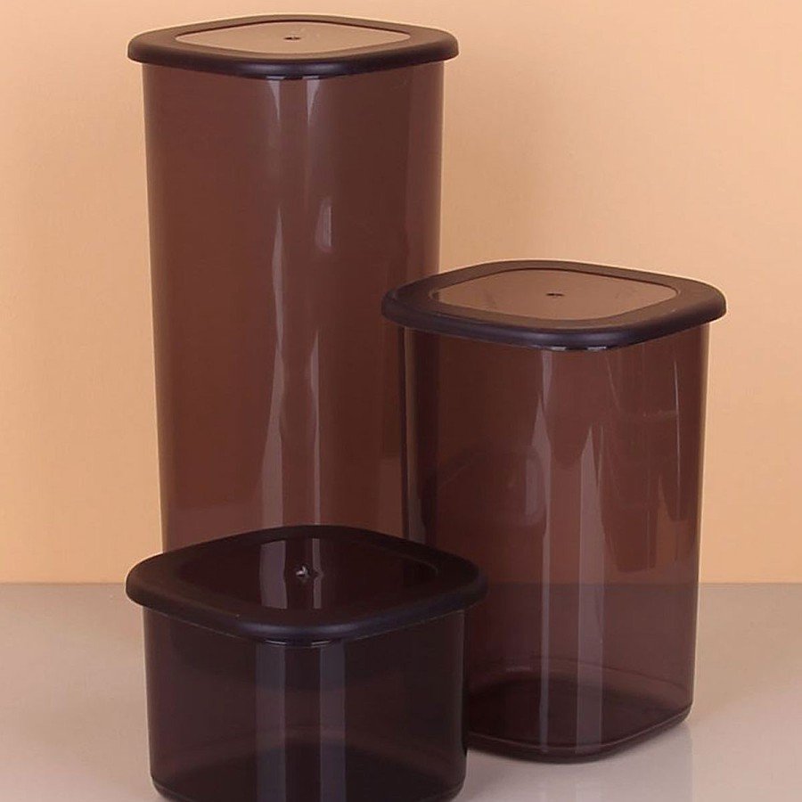 3-piece Storage Container - 1750-1200-550ML Dark Transparent 3-piece Storage Container - 1750-1200-550ML Dark Transparent