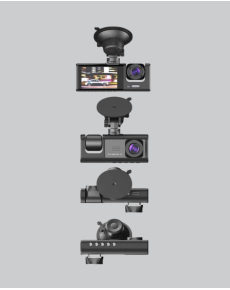Three Camera In-Car Recording System with Full HD Night Vision and G-Sensor Support