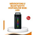 Bluetooth Lighted Speaker – 2x5W Power | USB + TF Card + FM Radio | Black Color