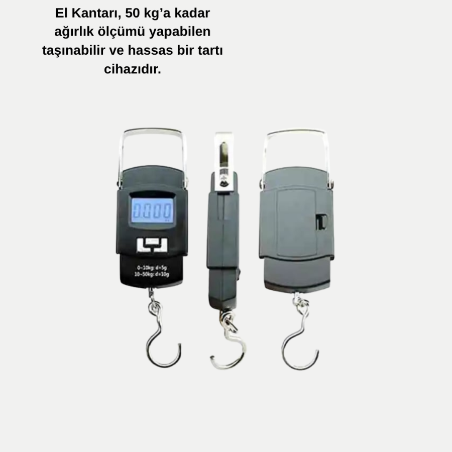 Portable Digital Hand Scale – Suitcase, Cargo and Package Weighing Device 50 Kg