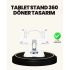 Adjustable Transparent Tablet Stand with Anti-Slip Silicone Base