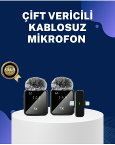 2in1 Wireless Lapel Microphone iOS and Android Compatible
