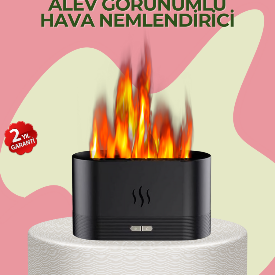 Controlled Flame View LED Air Humidifier Steam Machine