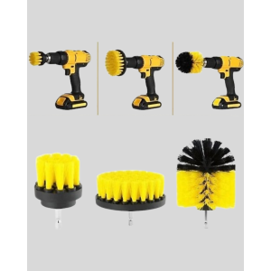 3-Piece Drill Bit Brush Set – Deep Cleaning, Compatible with All Surfaces