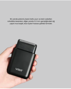 Compact Rechargeable Shaver with Dual Blades, 45 Minutes Usage Time