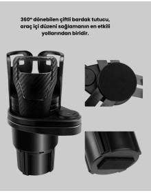 Cup Holder and Magnetic LED Ambient Light Set of 2