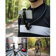Durable Metal Supported Neck Phone Holder Travel and Sports Use