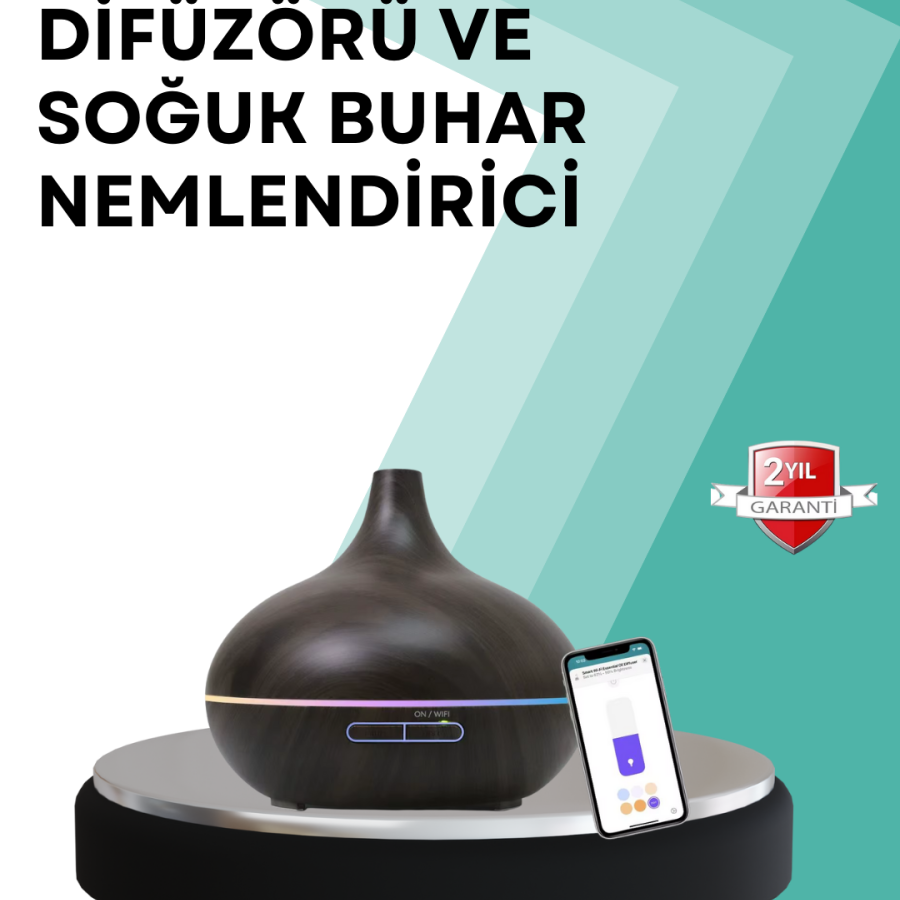 Ultrasonic Diffuser and Room Humidifier with Large Water Chamber