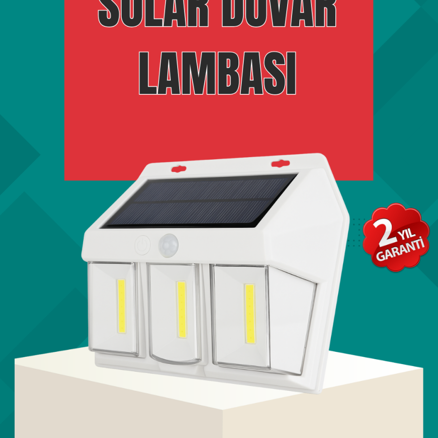 Outdoor Solar Wall Lamp – 120° Motion Detection, 3 Light Modes