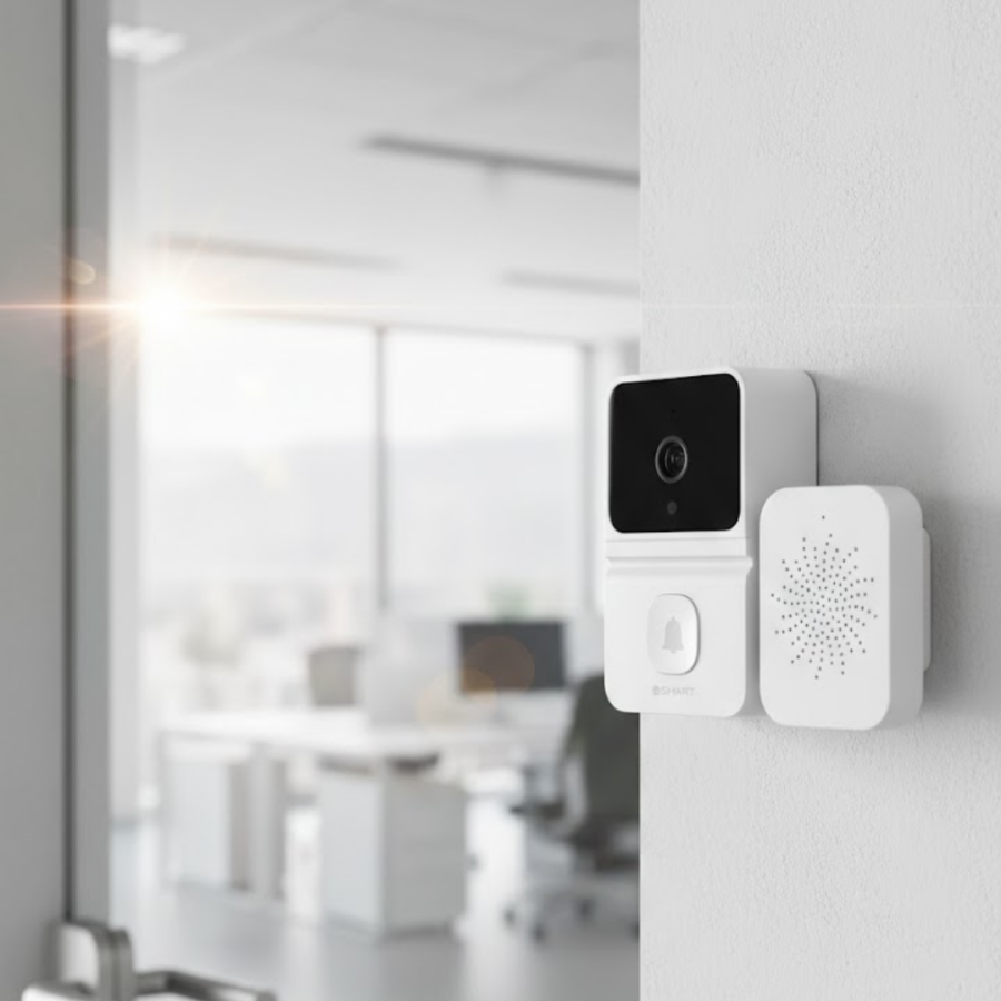 Smart Home Compatible Doorbell with 800mAh Battery and Night Vision