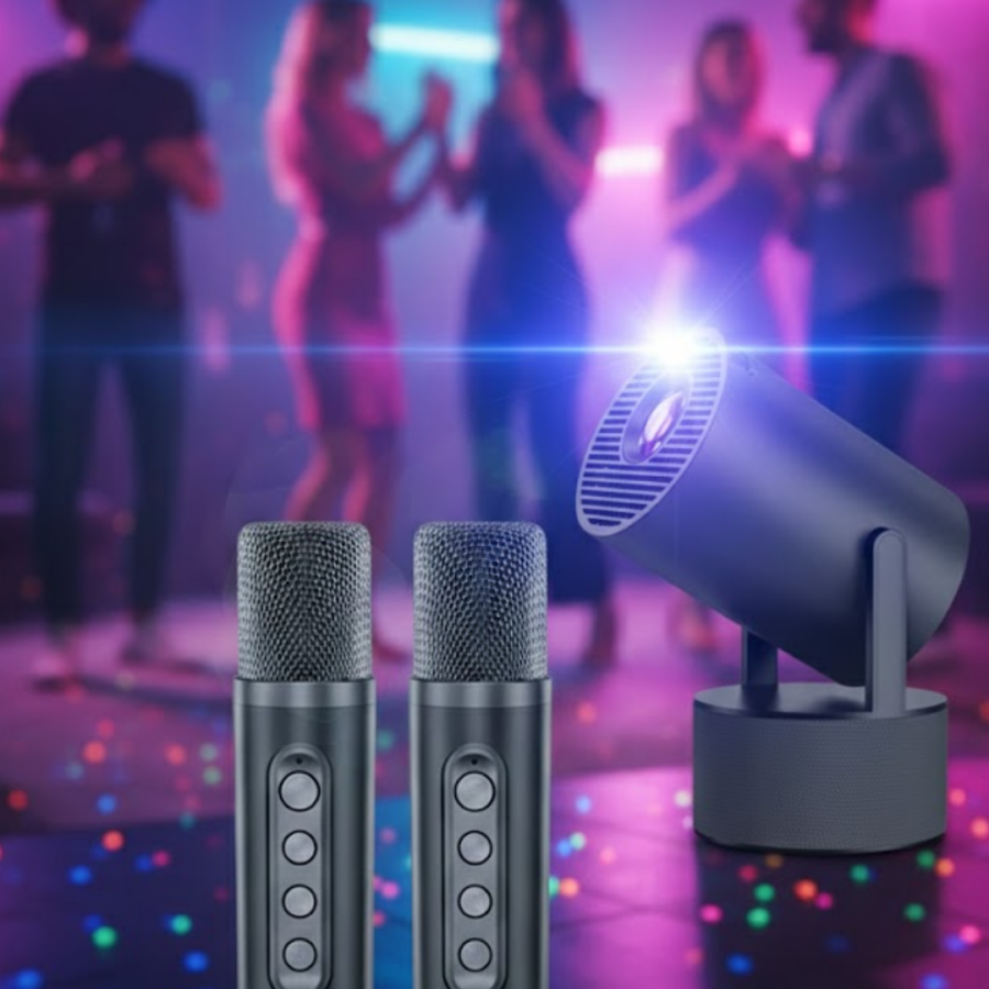 Android System Projection Kareoke Device with 180° Rotating Head