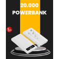 20.000mAh Powerbank with LED Light LCD Display Internal Multiple Cable 20.000mAh Powerbank with LED Light LCD Display Internal Multiple Cable