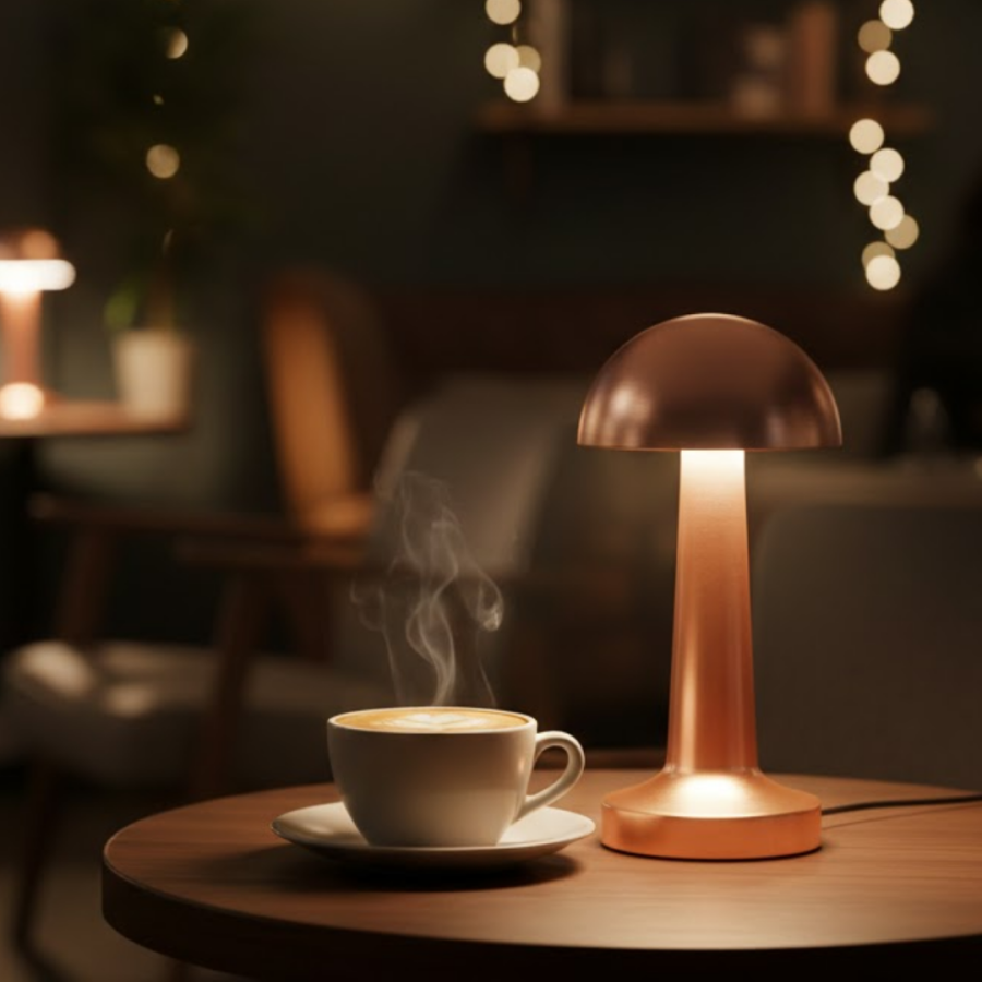Wireless Touch Table Lamp 3 Light Modes USB Rechargeable Bronze