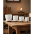 4-Piece 3D Stylish White Flower Pot Set Modern Footed Decorative Vase