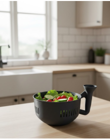 Vegetable Washing Container with Strainer and Chamber Practical and Durable Kitchen Helper