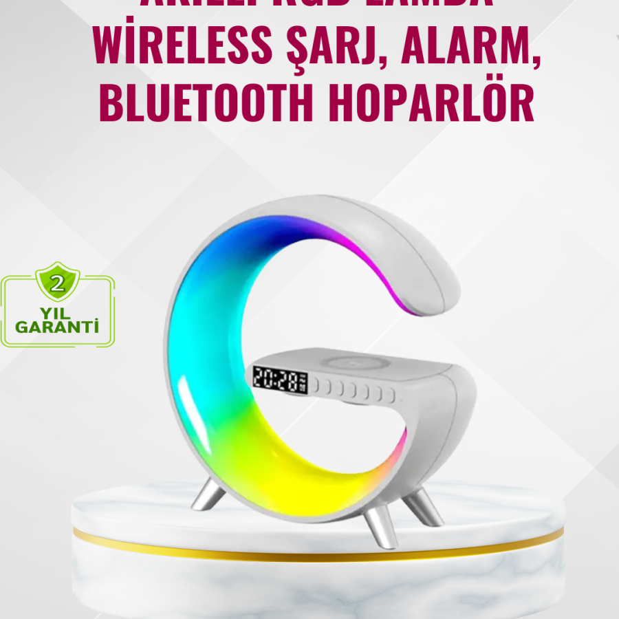 Smart Sleep Lamp Sunrise Alarm Wireless Charging and Music Player