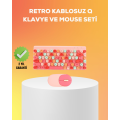 Colorful Retro Keypad Keyboard – 3 Device Connections, Media Hotkeys Colorful Retro Keypad Keyboard – 3 Device Connections, Media Hotkeys