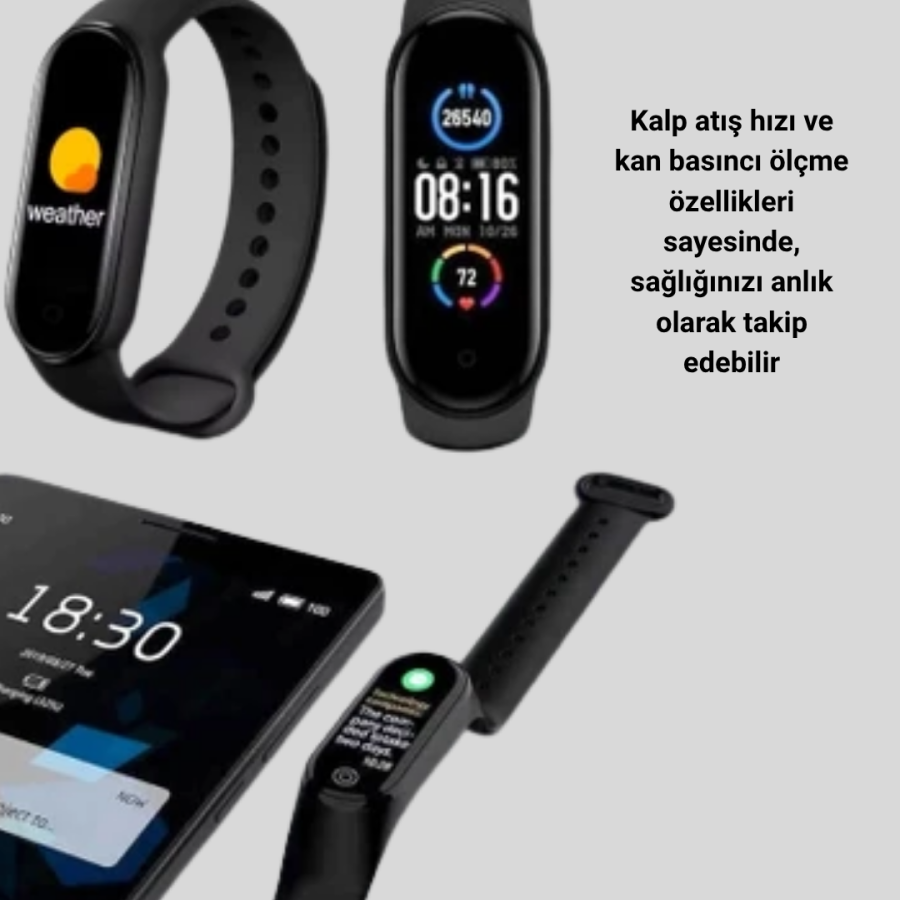 Smart Sports Bracelet – Heart Rate, Blood Pressure, Sleep Tracking and Notification Features