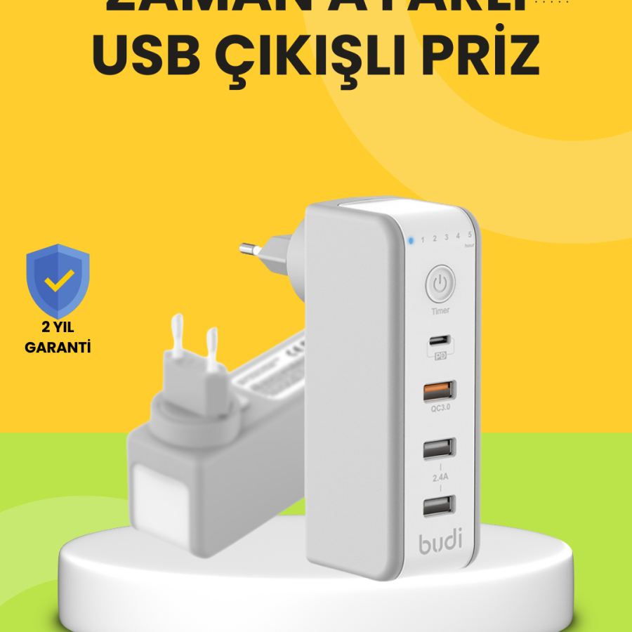 Time Adjusted USB Charging Adapter with Fast Charging Support