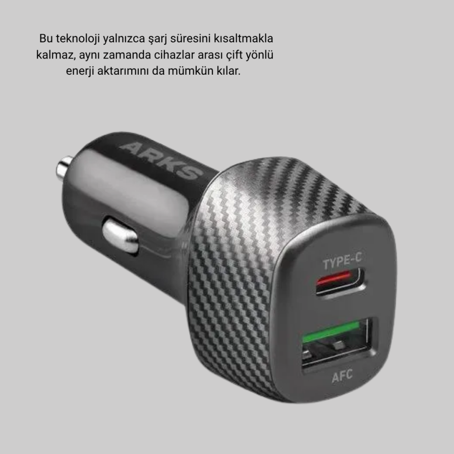 Vehicle Type Fast Charging Adapter Type-C PD USB Dual Port Compact Vehicle Type Fast Charging Adapter Type-C PD USB Dual Port Compact