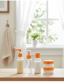 Set of 5 Transparent Cosmetic Containers for Travel 30 ml