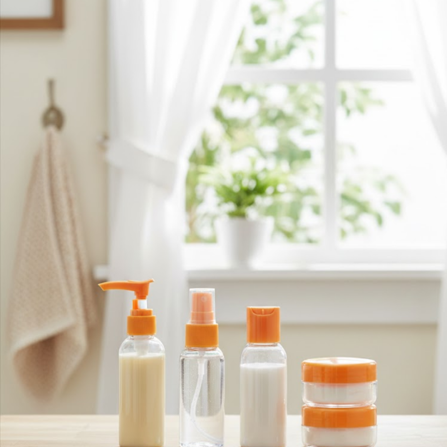 Set of 5 Transparent Cosmetic Containers for Travel 30 ml
