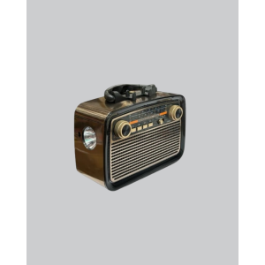 Nostalgic Music Box with LED Lights and Bluetooth – Wood Texture, Vintage Design and High Sound Quality