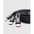 3 in 1 Fast Charging Cable iOS Android Type-C Compatible and Durable