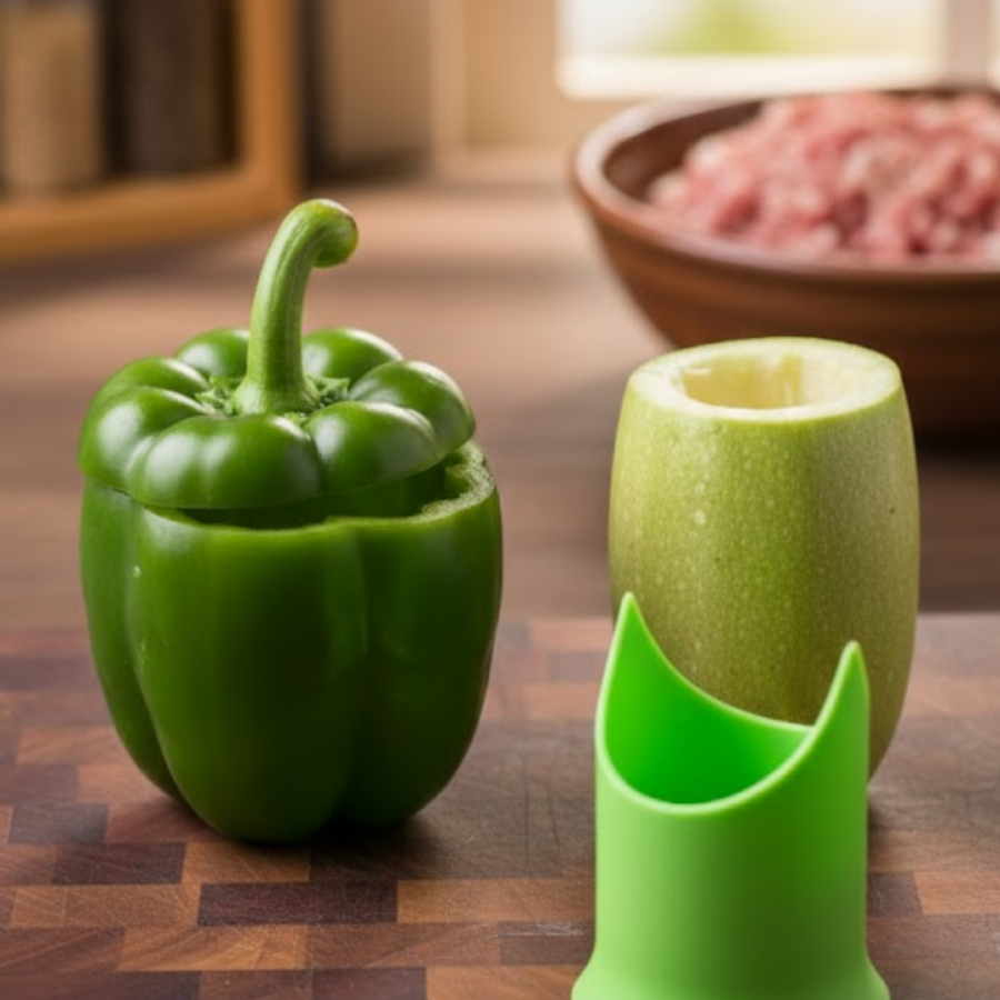 Hygienic Internal Cleaning Apparatus Suitable for Carving Pumpkin and Pepper