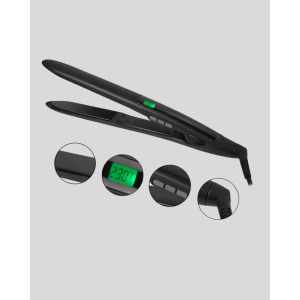 Heat Adjustable Hair Straightener Titanium Ceramic Plate, Digital Display