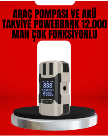 Car Pump Battery Booster Powerbank 12.000 mAh with Digital Display
