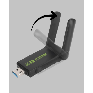 Ultratekno Dual Band WiFi Adapter – 1200 Mbps, USB 3.0, Dual Antenna, Wide Coverage and High Speed