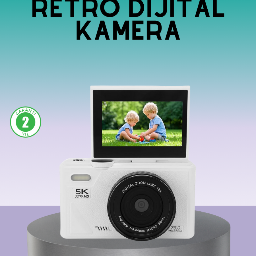 5K Ultra HD Digital Camera 75MP Autofocus with WiFi