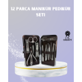 Grooming Set with Portable Leather Case for Travel