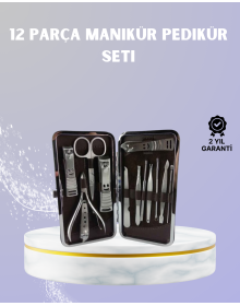 Grooming Set with Portable Leather Case for Travel