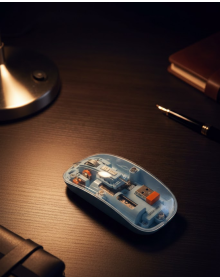800 1600 DPI Adjustable Blue Wireless Mouse with Battery