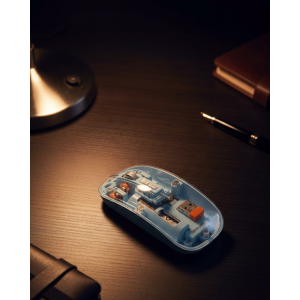 800 1600 DPI Adjustable Blue Wireless Mouse with Battery