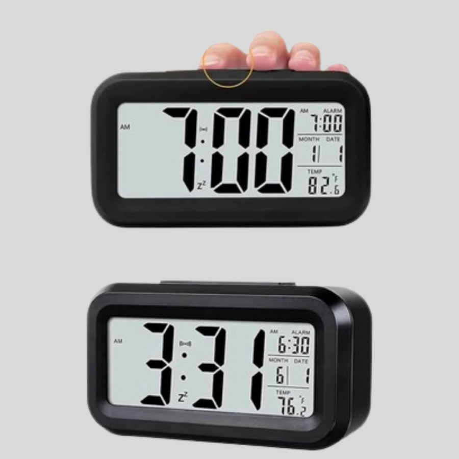 Digital Desk Clock with Sensor, Illumination, Alarm and Temperature Measurement Digital Desk Clock with Sensor, Illumination, Alarm and Temperature Measurement