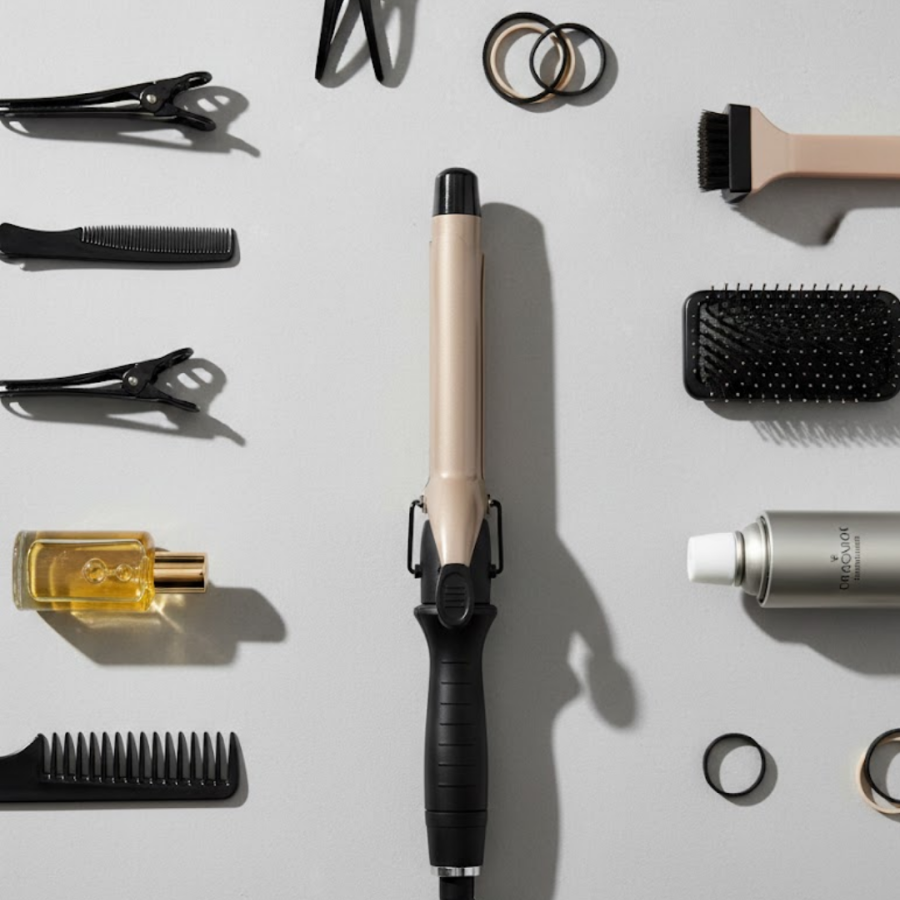 Professional 25 mm Hair Curling Iron with Thick Curl Effect