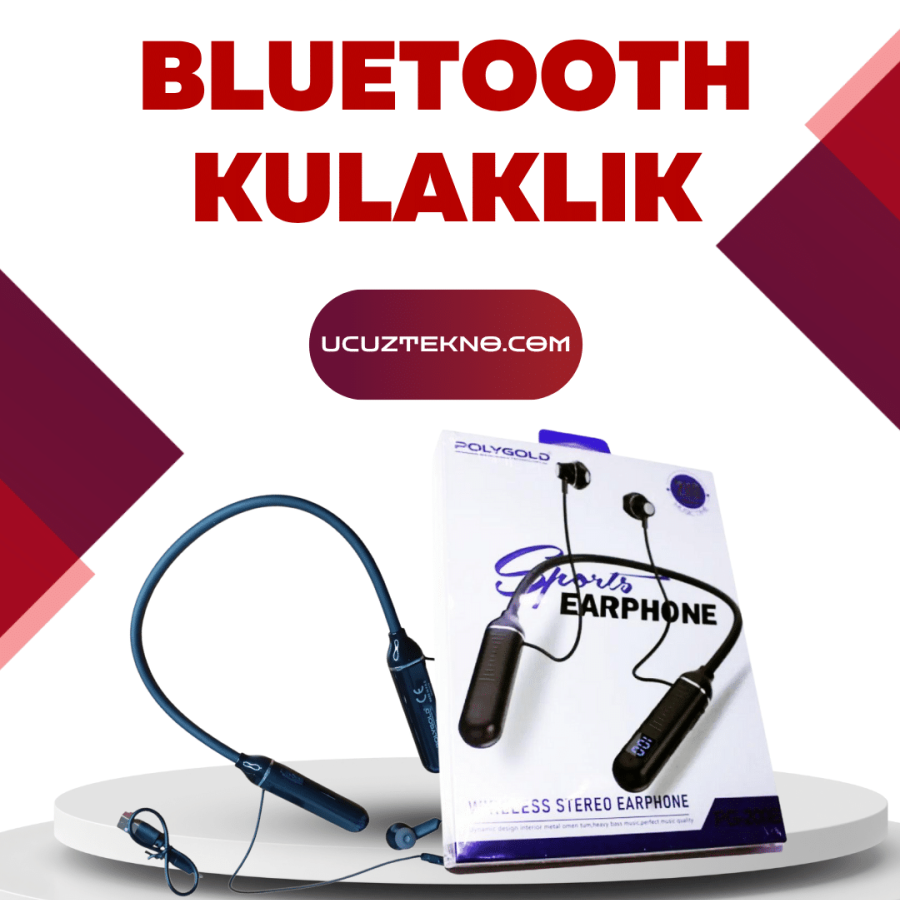 Polygold PG-100 Bluetooth Headset – Ergonomic Neckband Design, Clear Sound and Comfort