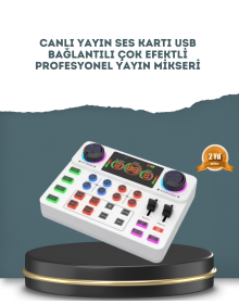 Live Broadcast Sound Card with Noise Cancellation