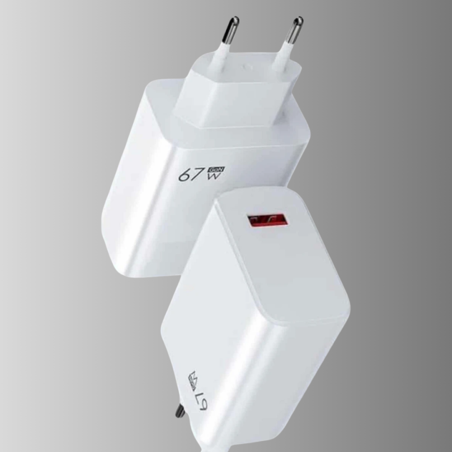 67W Super Fast Charging Adapter and Cable Set – Safe, Compact and Ergonomic Design 67W Super Fast Charging Adapter and Cable Set – Safe, Compact and Ergonomic Design