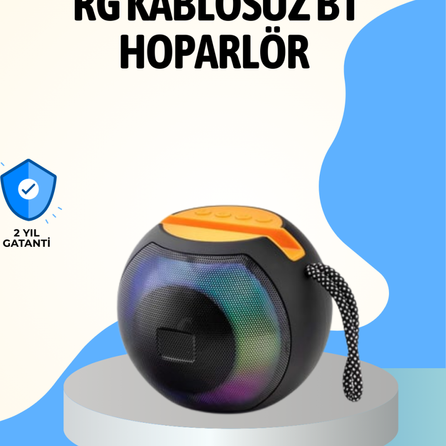 Powerful Bass Wireless Speaker with RGB LED Lights