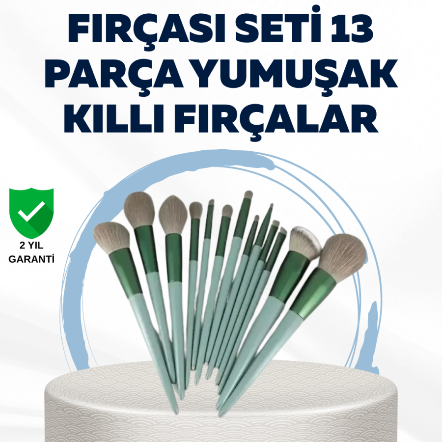 13 Piece Makeup Brush Set with Fiber Bristles Suitable for Professional Use
