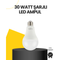 High Light Powerful Rechargeable LED Bulb E27 30W Energy Saving