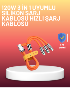 120W Charging Cable with Zinc Alloy Tip – Tangle-Proof 1.2m USB Cable