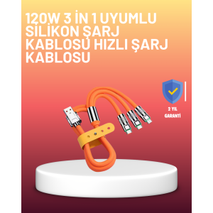 120W Charging Cable with Zinc Alloy Tip – Tangle-Proof 1.2m USB Cable