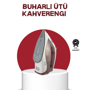 Ceramic Base Steam Iron 2200W Vertical Ironing 300ml Brown