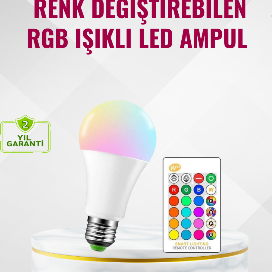RGB Remote Control LED Bulb 16 Colors Decorative Lighting
