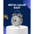 Decorative Round Table Clock with Alarm Silver Color Silent and Illuminated